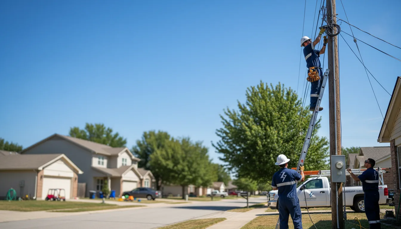 Residential electrician providing installation services in Beach, ND